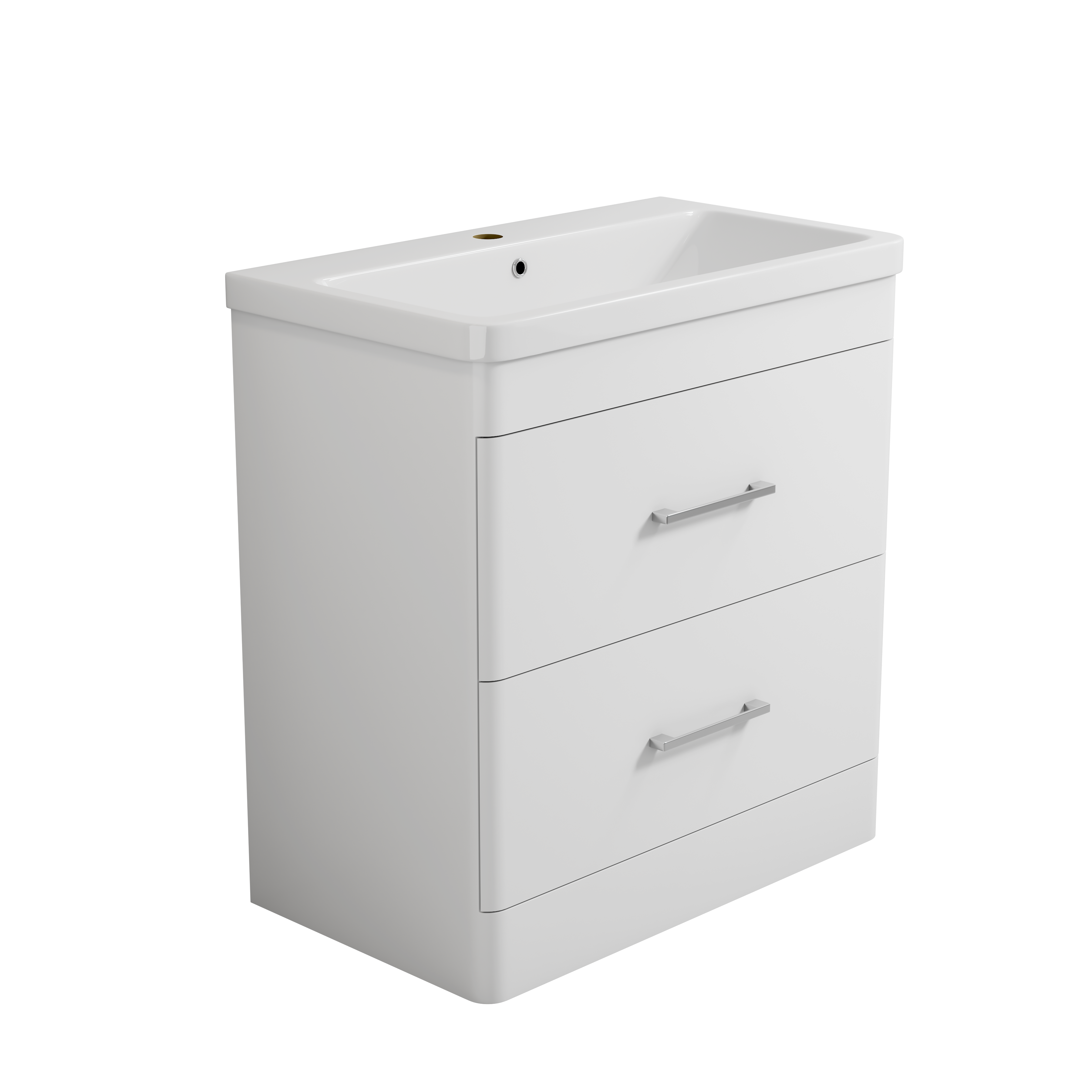 Bliss 800mm Waterproof Curved PVC Vanity Unit With Drawers and Basin