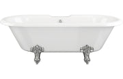 Hamilton Free Standing 1690x740x620mm 2TH Bath w/Feet - White