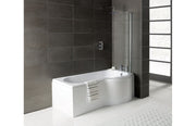 P-Shape 1700x700-850x410mm 0TH Shower Bath Panel & Screen (RH)