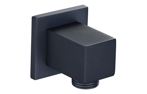 Square Wall Outlet Elbow - Brushed Brass