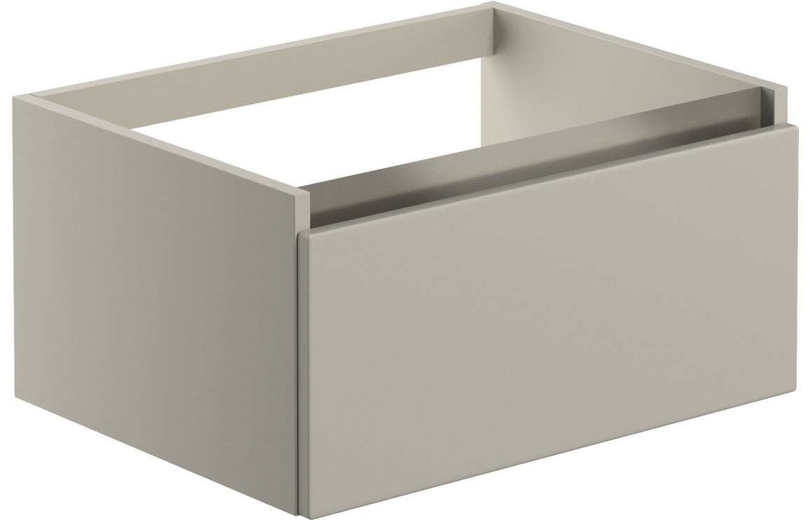 Elysium 600mm 1 Drawer Wall Hung Basin Unit (No Top) - Latte