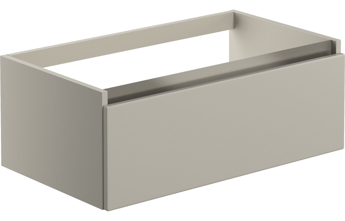 Elysium 800mm 1 Drawer Wall Hung Basin Unit (No Top) - Latte