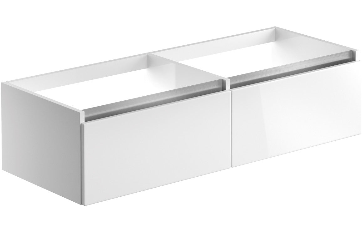 Elysium 1200mm Wall Hung Basin Unit Run (No Top) - White Gloss