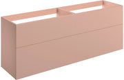 Serenita 1180mm Wall Hung 4 Drawer Basin Unit (No Top) - Matt Antique Rose