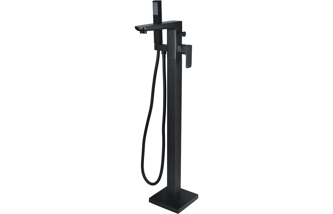 Beyra Floor Standing Bath/Shower Mixer - Matt Black