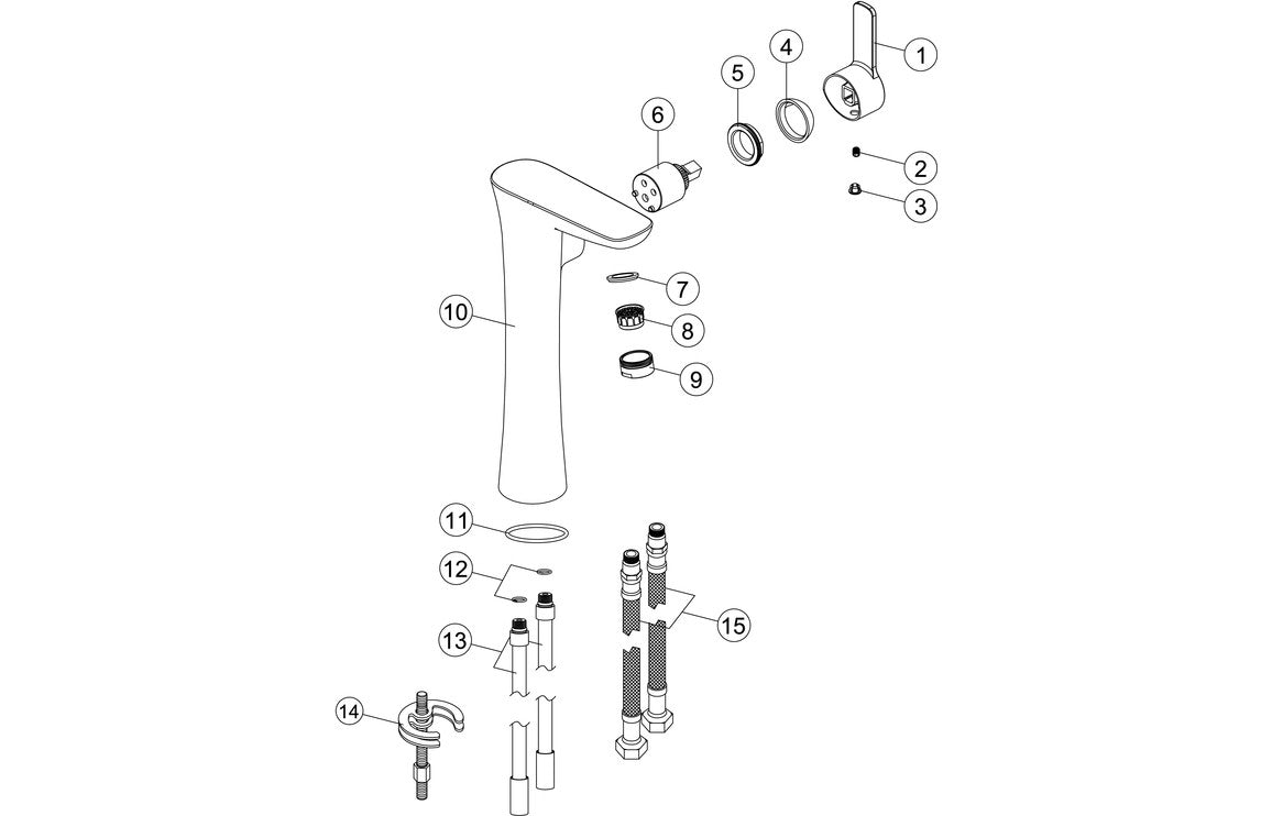 Calvino Tall Basin Mixer - Chrome