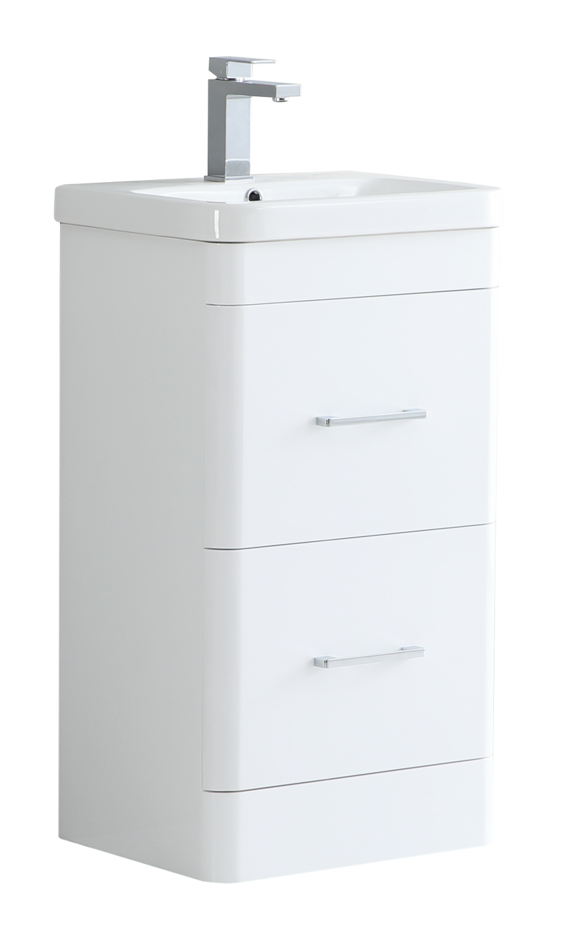 Camber 500mm Waterproof Curved Drawer PVC Vanity Unit and Basin