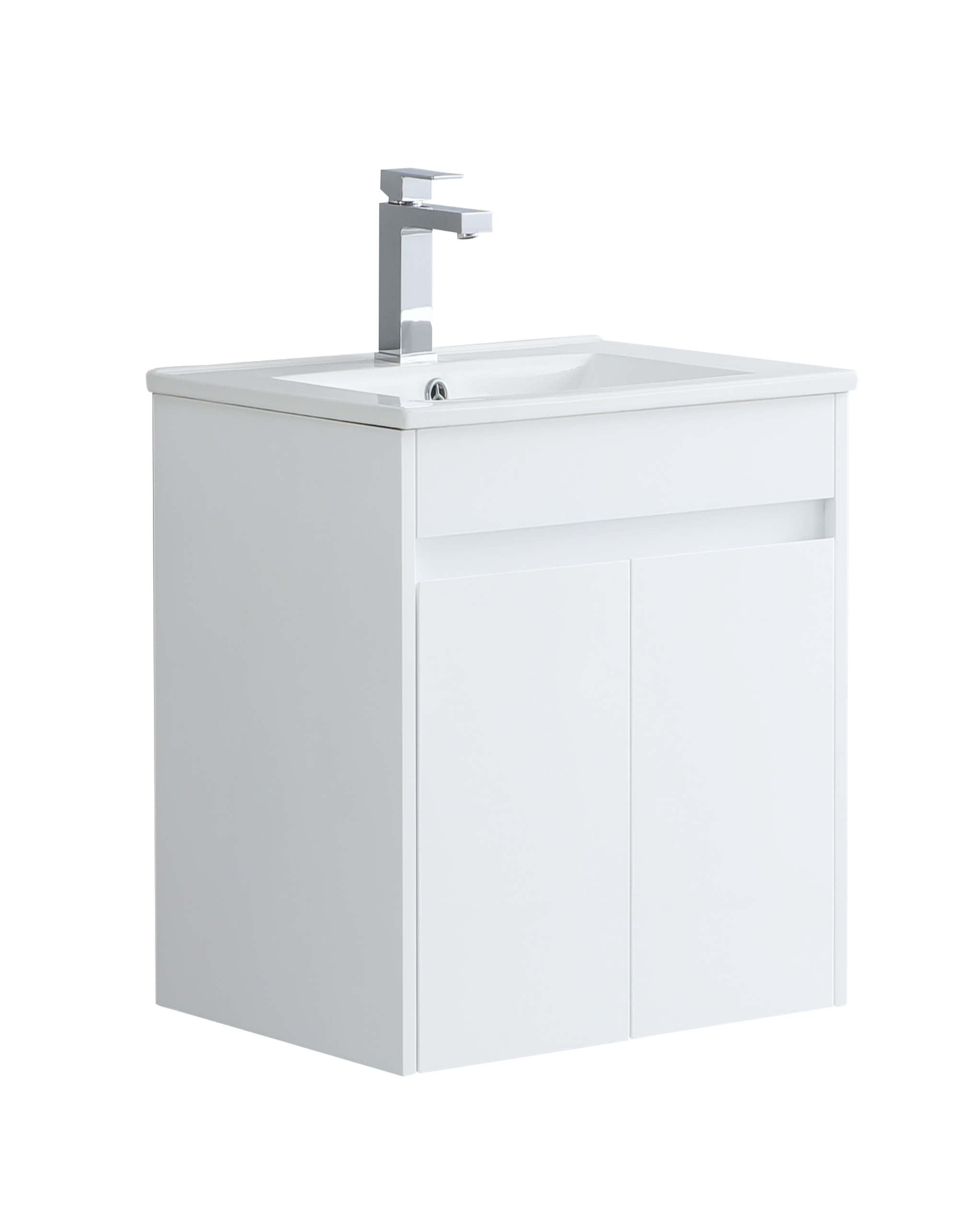 Monza 600mm Wall Hung Waterproof PVC Vanity Unit and Basin