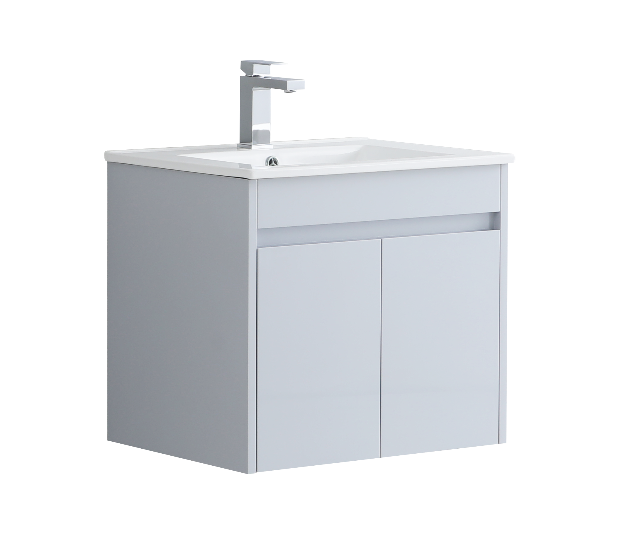 Monza 600mm Wall Hung Waterproof PVC Vanity Unit and Basin