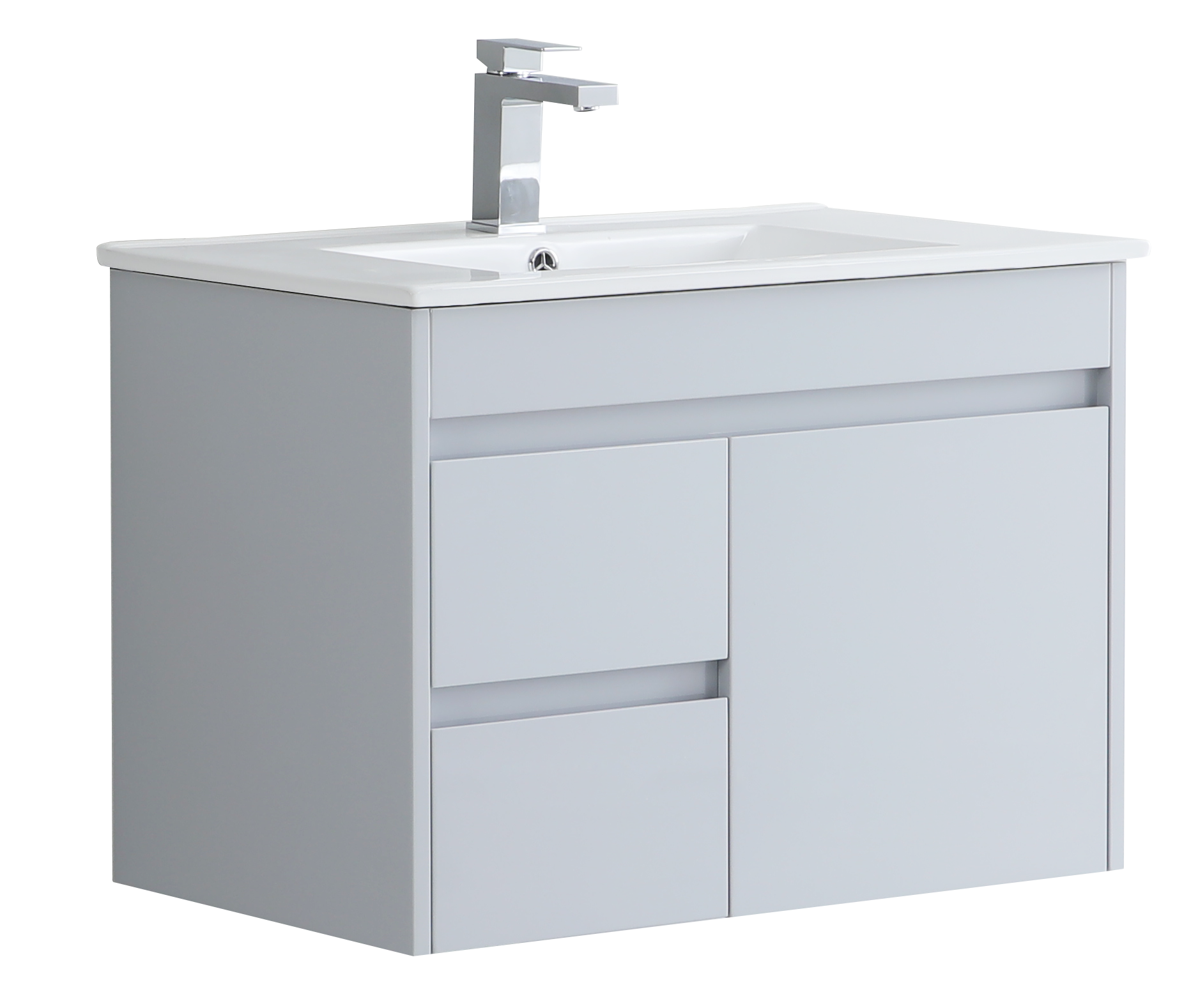 Monza 750mm Wall Hung Waterproof PVC Vanity Unit and Basin