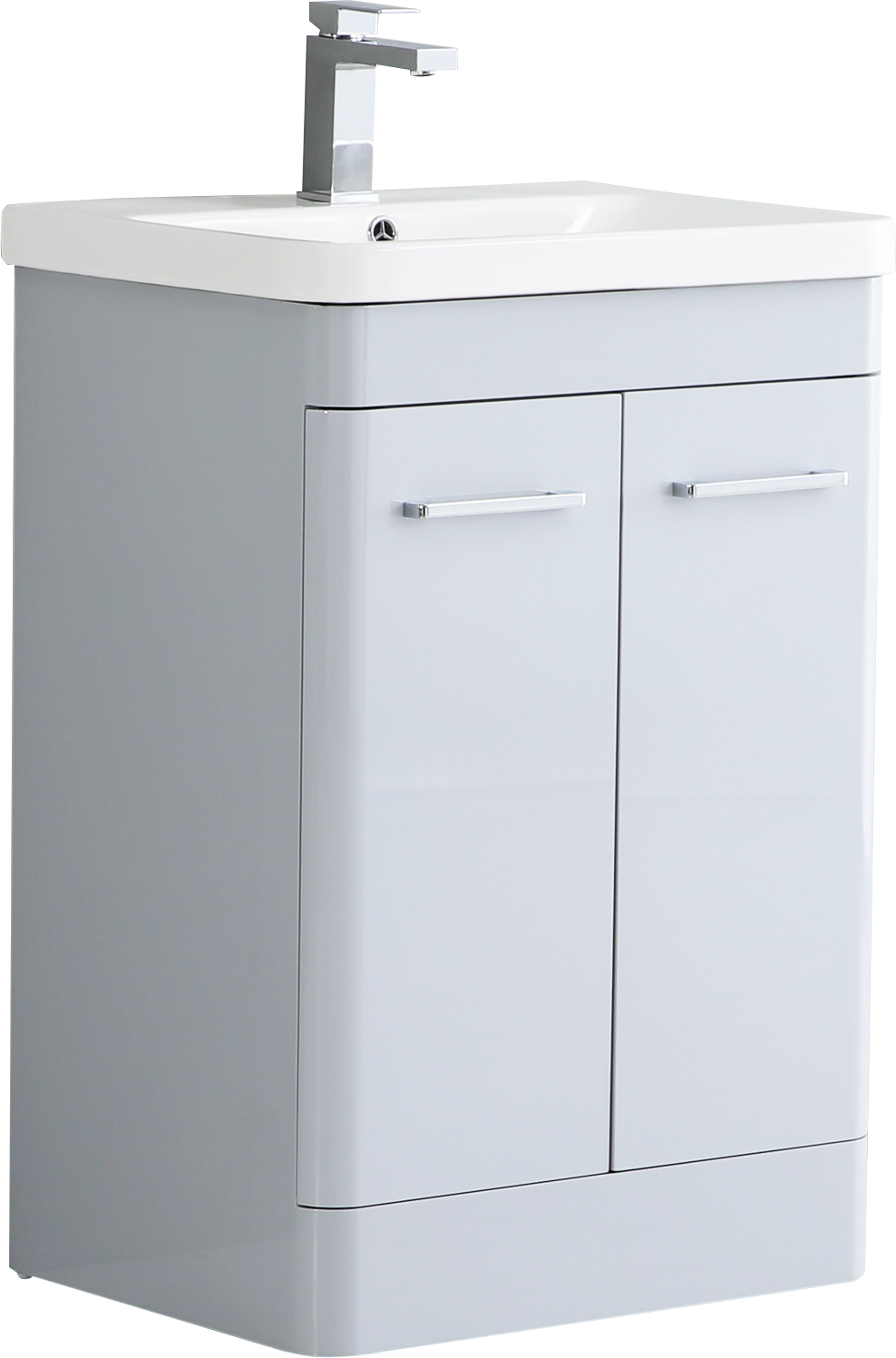 Camber 600mm Waterproof Curved PVC Vanity Unit and Basin