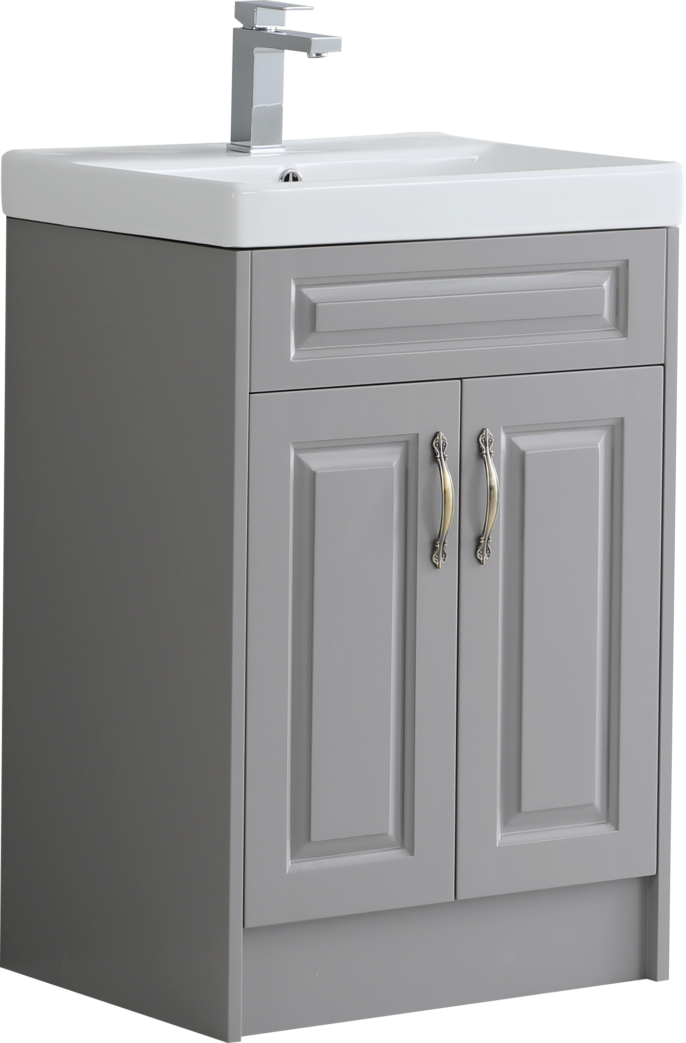 Alfred 600mm Traditional Waterproof PVC Vanity Unit and Basin