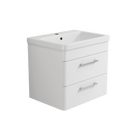 Bliss 600mm Waterproof Curved Wall Hung PVC Vanity Unit With Drawers and Basin