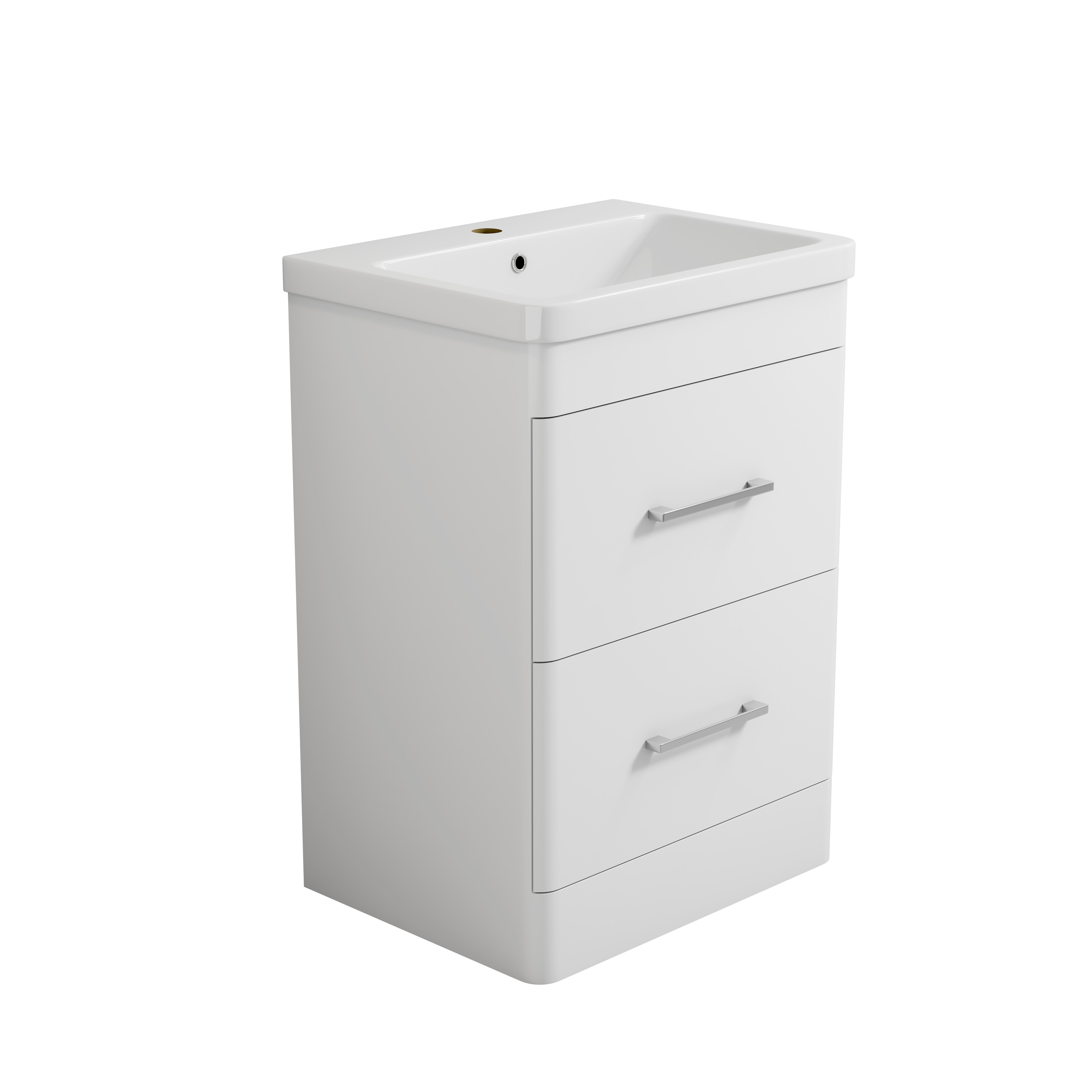 Bliss 600mm Waterproof Curved PVC Vanity Unit With Drawers and Basin