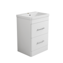 Bliss 600mm Waterproof Curved PVC Vanity Unit With Drawers and Basin