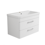 Bliss 800mm Waterproof Curved Wall Hung PVC Vanity Unit With Drawers and Basin