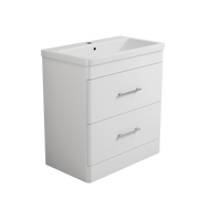 Bliss 800mm Waterproof Curved PVC Vanity Unit With Drawers and Basin