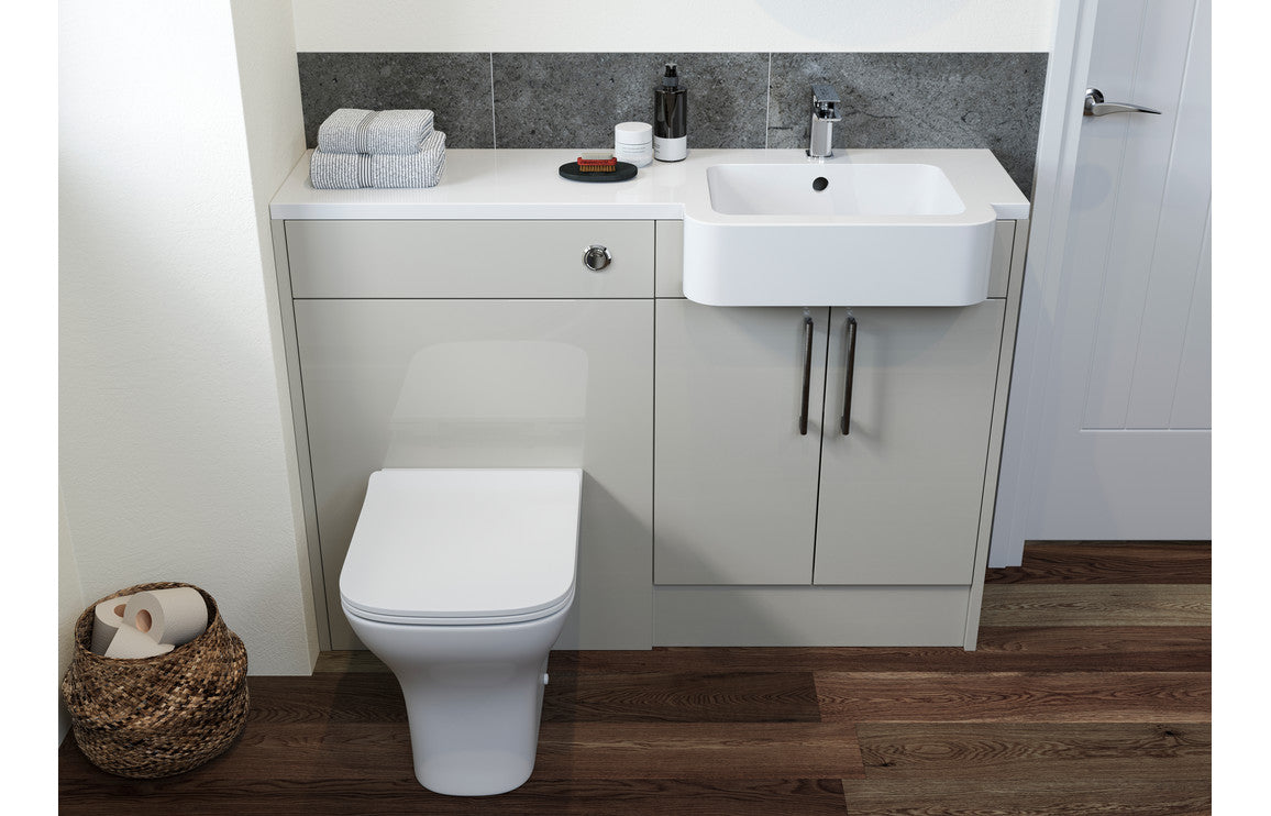 Aria 500mm Basin Unit - Light Grey Gloss