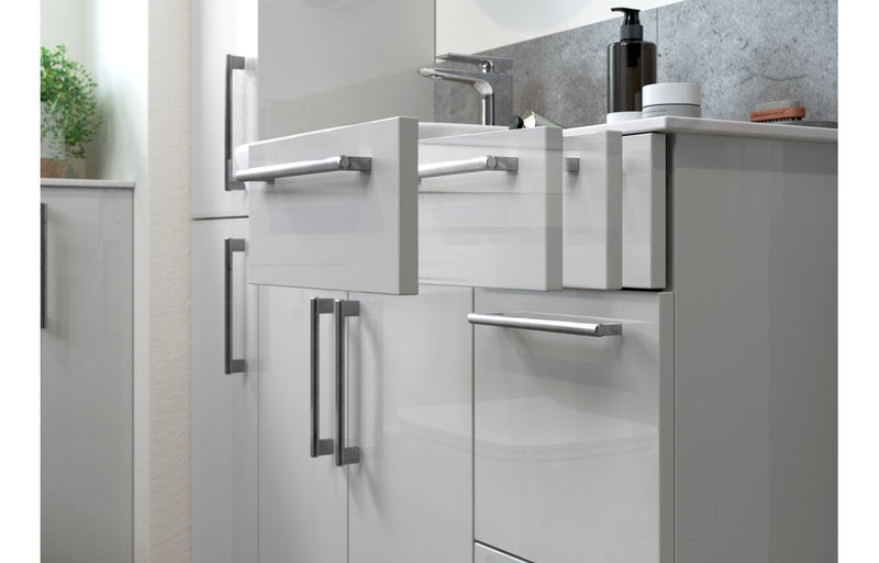 Aria 300mm Wall Unit - Light Grey Gloss