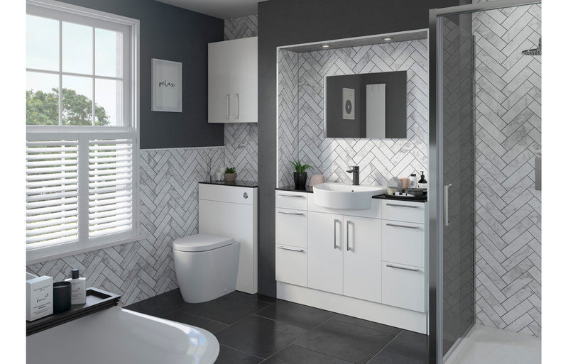 Aria 600mm WC Unit - White Gloss