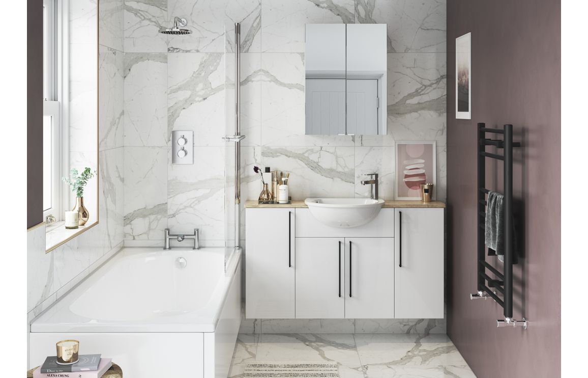 Aria 500mm Slim WC Unit - White Gloss