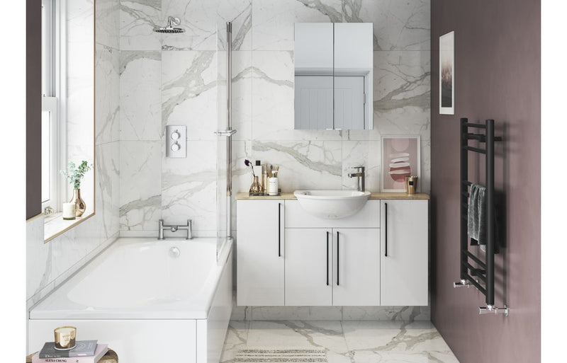 Aria 300mm Slim Base Unit - Light Grey Gloss