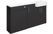 Aria 1542mm Basin WC & 1 Door Unit Pack (RH) - Matt Graphite Grey