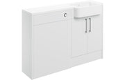 Aria 1242mm Basin & WC Unit Pack (LH) - White Gloss