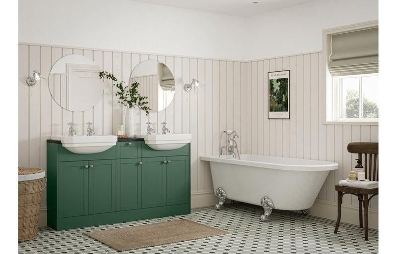 Cello 300mm 2 Door Tall Unit - Matt Sage Green