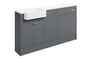 Cello 1542mm Basin WC & 1 Door Unit Pack (RH) - Grey Ash