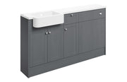 Cello 1542mm Basin WC & 1 Drawer 1 Door Unit Pack (RH) - Grey Ash