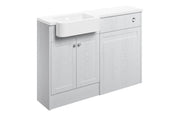 Cello 1242mm Basin & WC Unit Pack (LH) - Satin White Ash