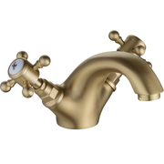 York Basin Mixer & Pop Up Waste - Brushed Brass