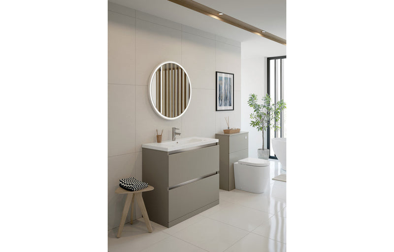 Elysium 600mm 1 Drawer Wall Hung Basin Unit (No Top) - Latte