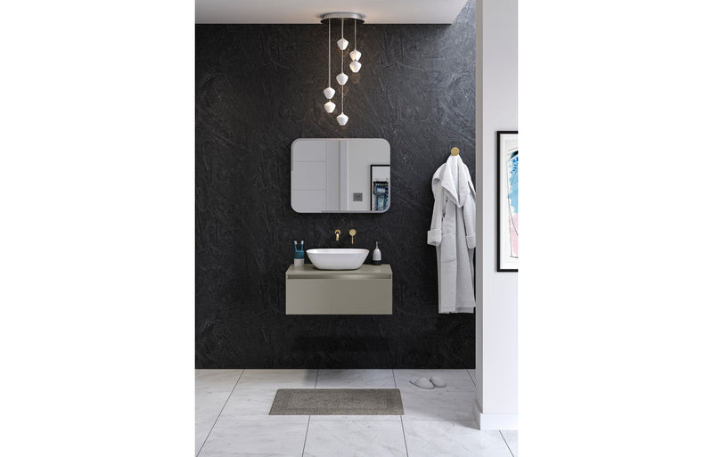 Elysium 600mm 1 Drawer Wall Hung Basin Unit (No Top) - Latte