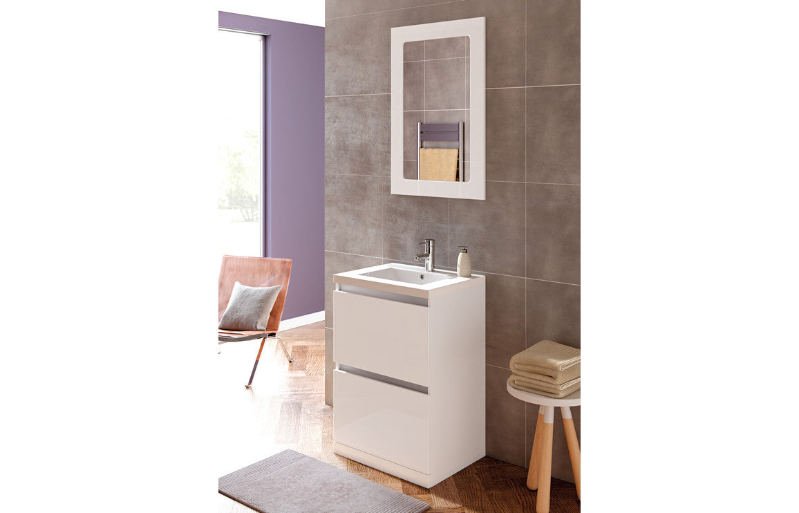 Elysium 1200mm Wall Hung Basin Unit Run (No Top) - White Gloss