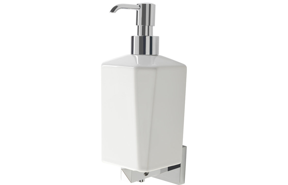 Mirage Wall Mounted Soap Dispenser - Chrome & White