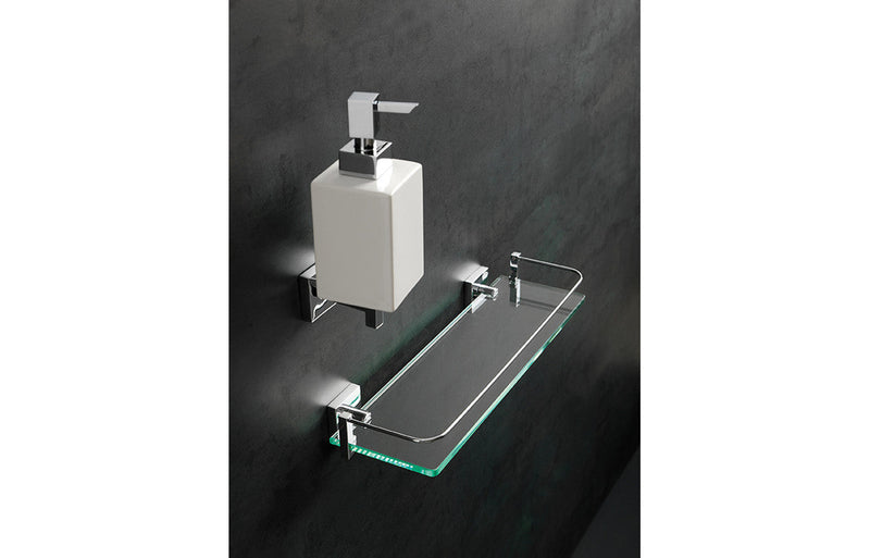 Radiant Wall Mounted Soap Dispenser - Chrome & White
