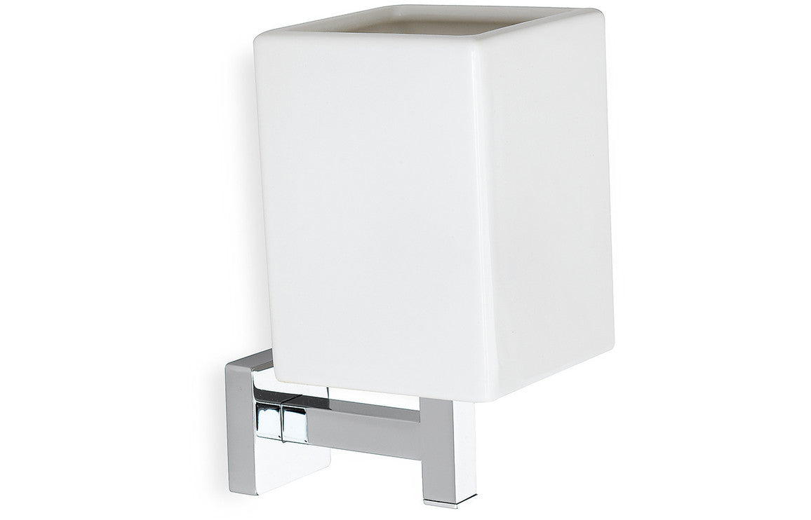 Radiant Wall Mounted Tumbler - Chrome & White