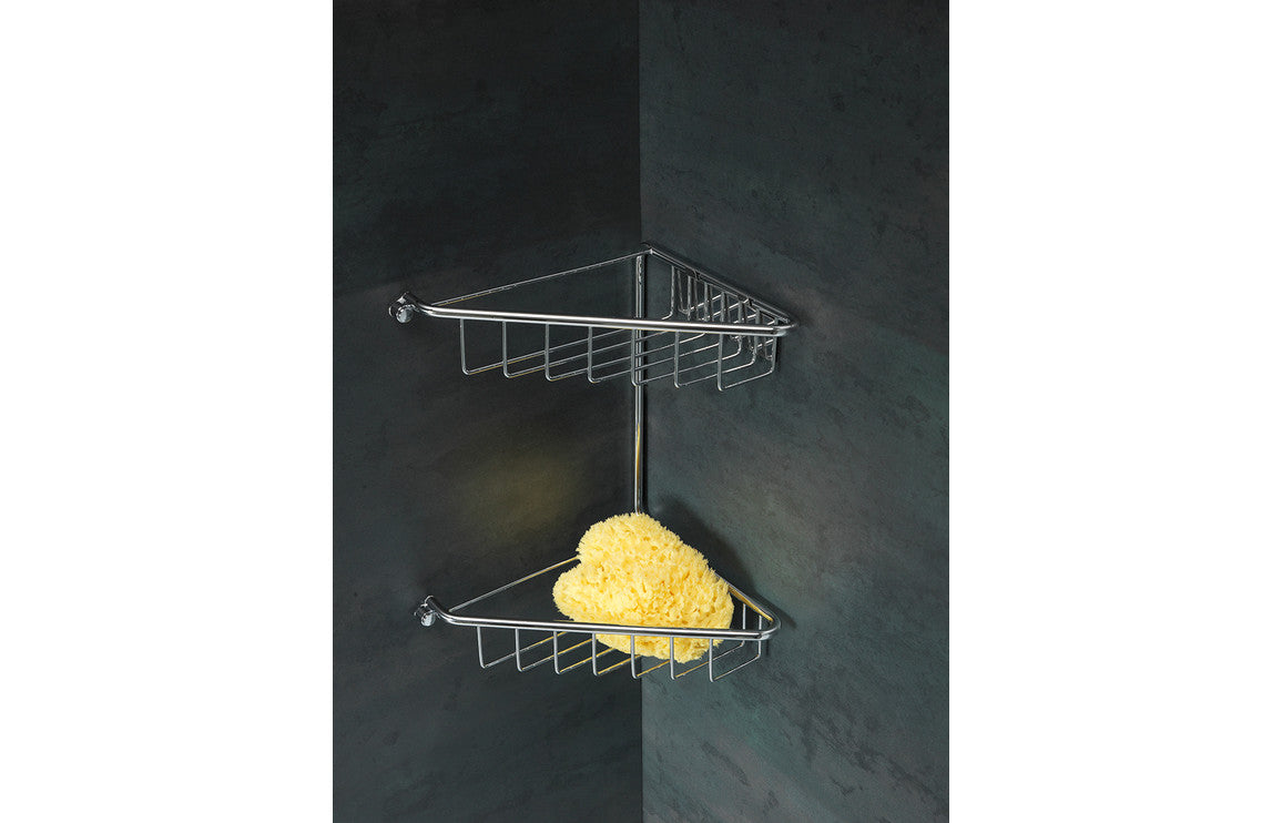 Lumo 2-Tier Corner Shower Caddy - Chrome