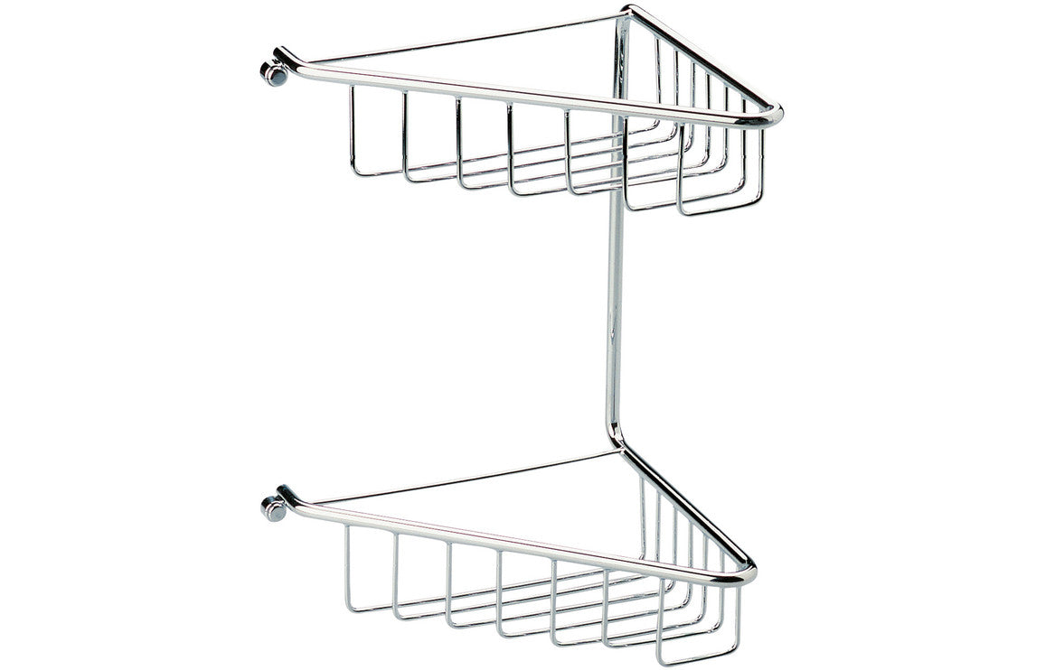 Lumo 2-Tier Corner Shower Caddy - Chrome