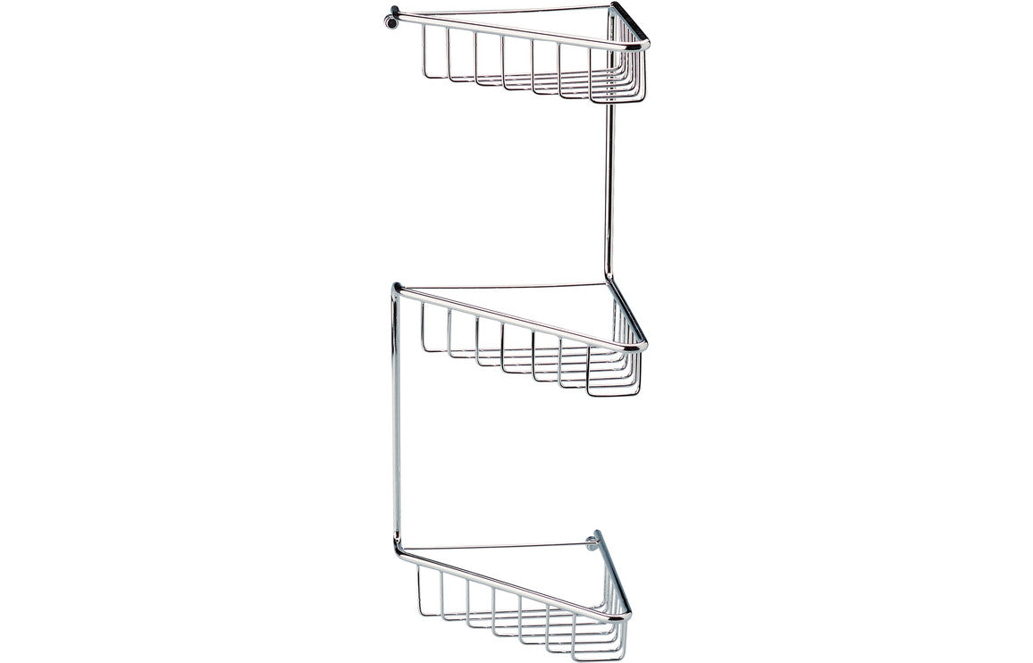 Lumo 3-Tier Corner Shower Caddy - Chrome