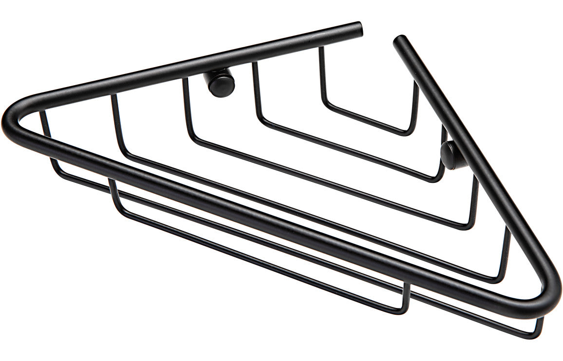 Lumo 1-Tier Corner Shower Caddy - Black