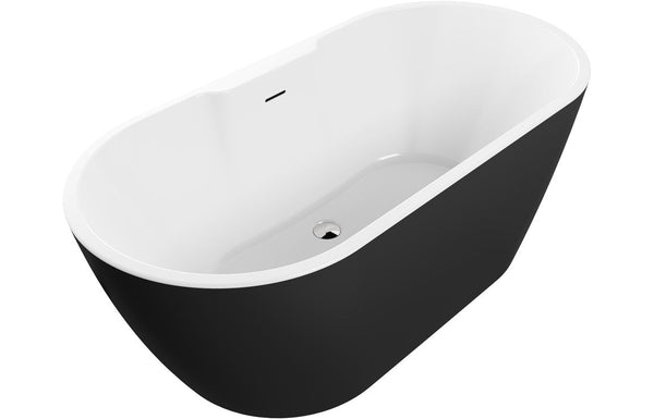 Paisley Free Standing 1655x745x580mm 0TH Bath - Black