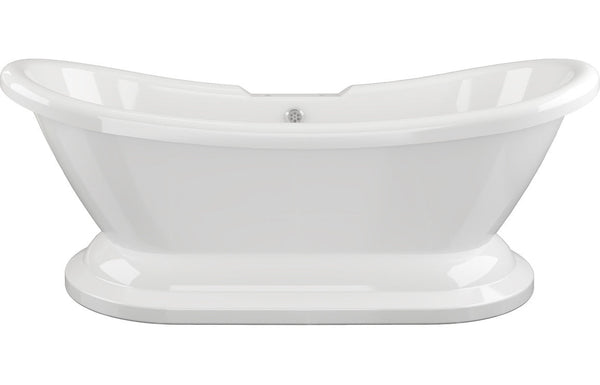 George Free Standing 1760x700x720mm 2TH Bath w/Base - White