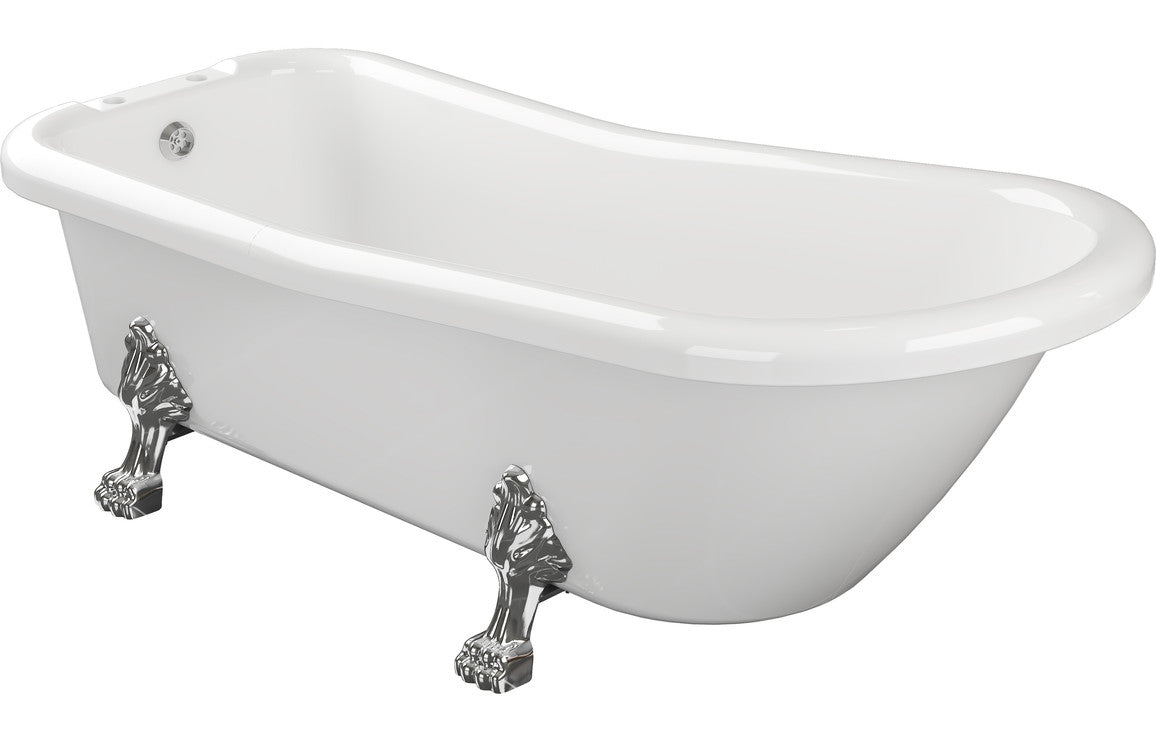 York Free Standing 1530x670x760mm 2TH Bath w/Feet