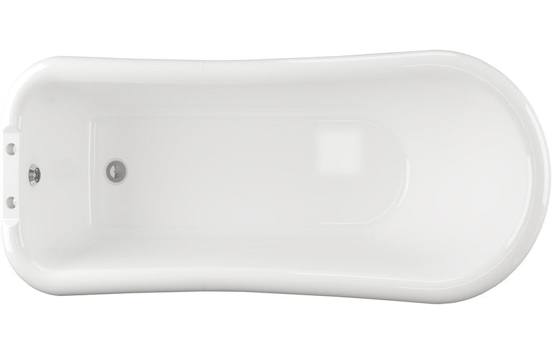 York Free Standing 1530x670x760mm 2TH Bath w/Feet