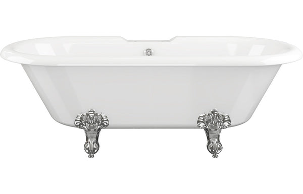 Hamilton Free Standing 1690x740x620mm 2TH Bath w/Feet - White