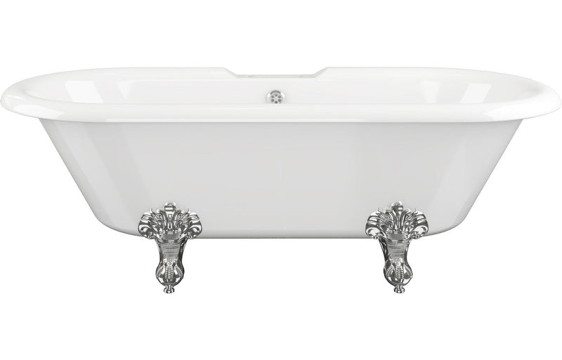 Hamilton Free Standing 1690x740x620mm 2TH Bath w/Feet - White