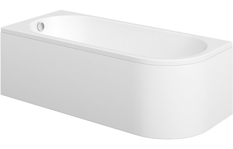 Sardinia J Shape 1500x725x600mm 0TH Bath w/Legs (LH)